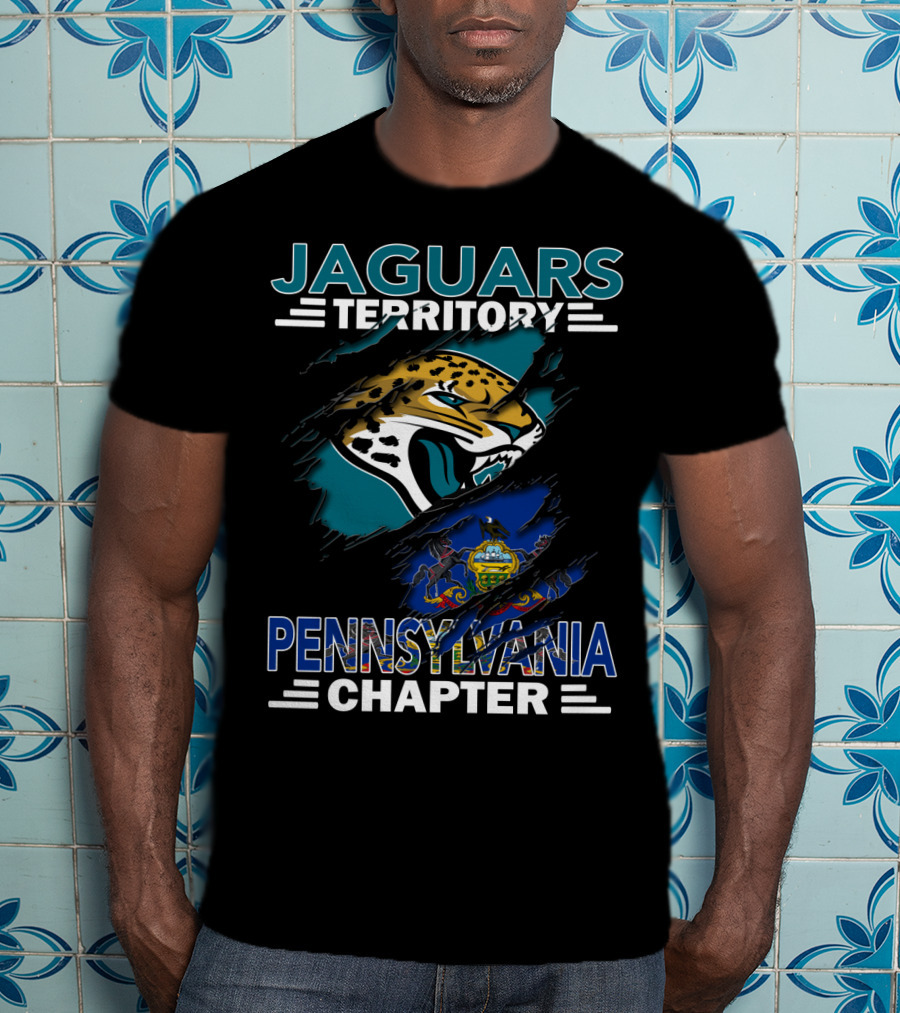 Jaguars Territory Pennsylvania Chapter Jaguars Logo State Flag T-Shirt