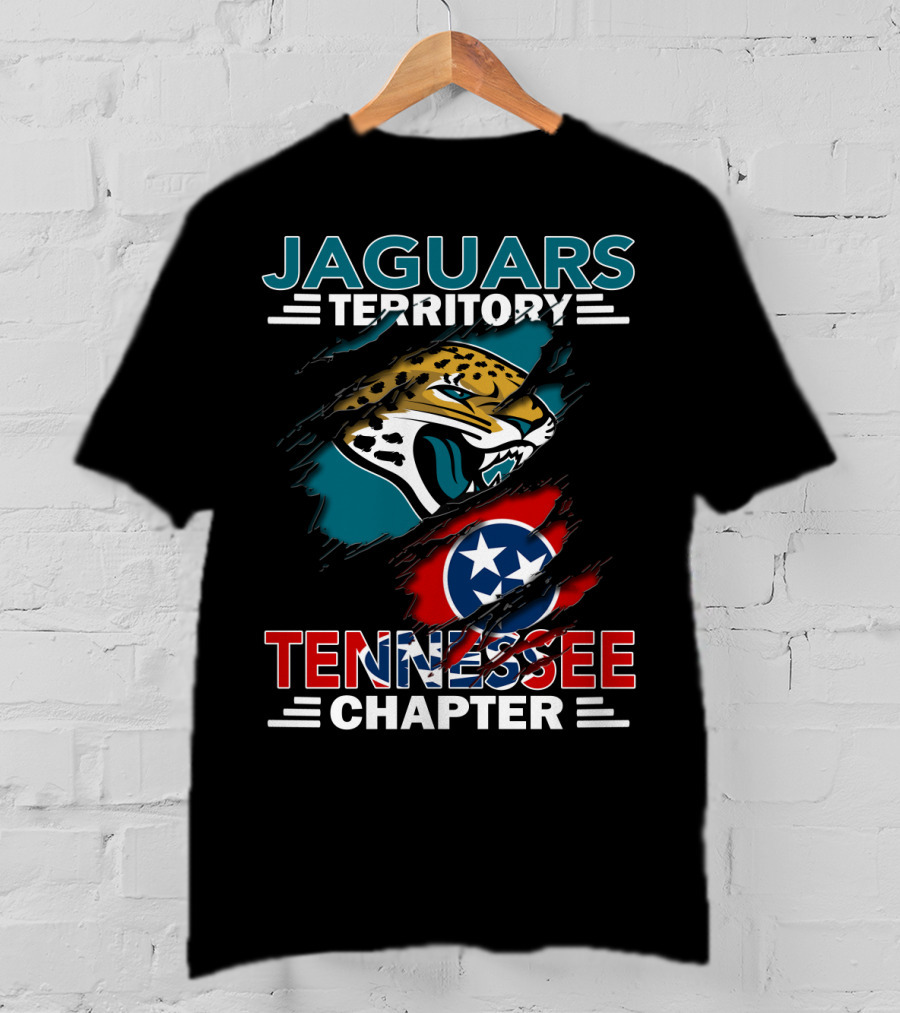 Jaguars Territory Tennessee Chapter Logo With Jaguar And Tennessee Flag T-Shirt