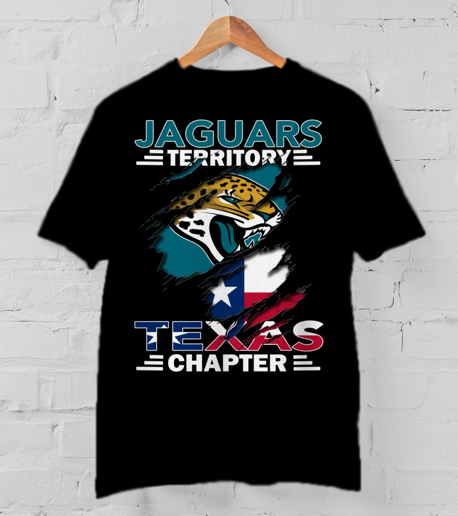 Jaguars Territory Texas Chapter With Texas Flag And Jaguar T-Shirt