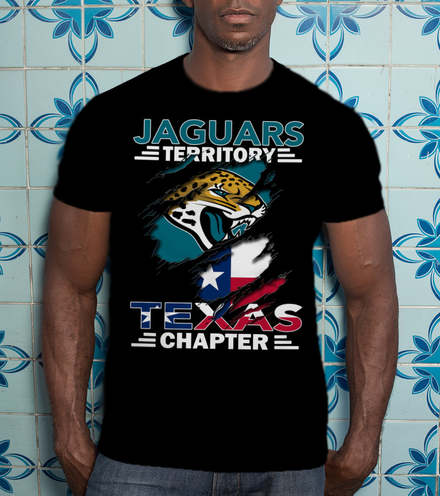 Jaguars Territory Texas Chapter With Texas Flag And Jaguar T-Shirt