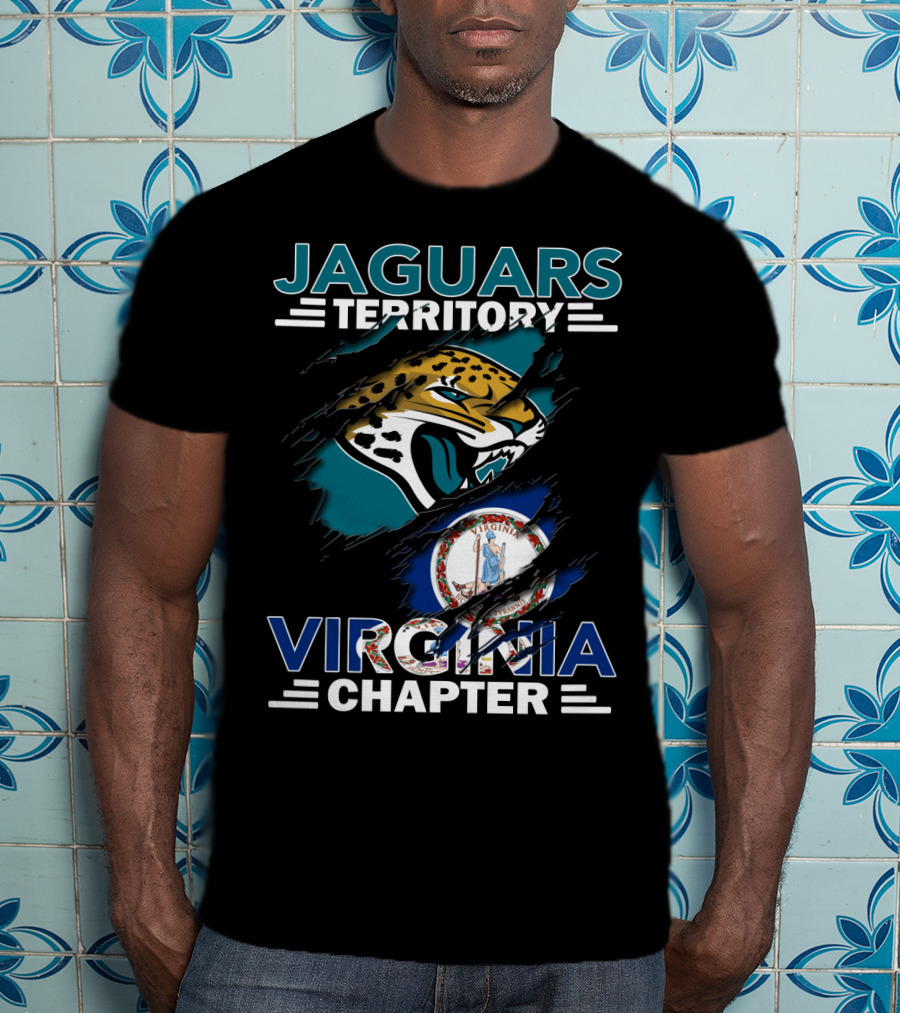 Jaguars Territory Virginia Chapter Logo With State Flag Elements T-Shirt
