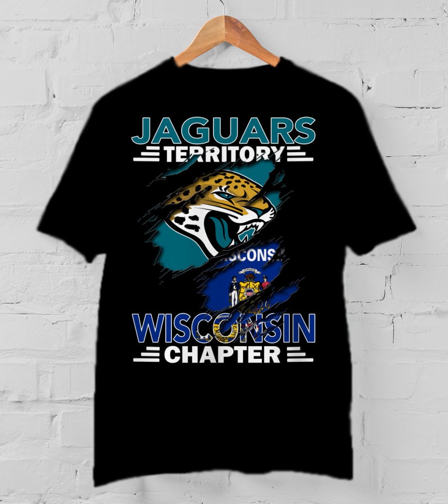 Jaguars Territory Wisconsin Chapter Flag And Logo Fusion T-Shirt