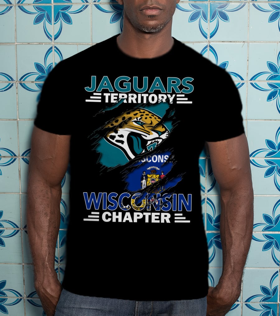 Jaguars Territory Wisconsin Chapter Flag And Logo Fusion T-Shirt