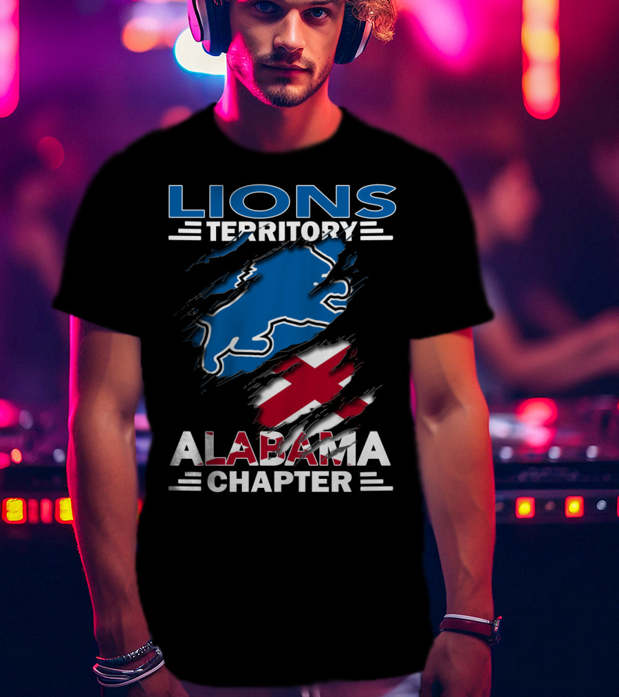 Lions Territory Alabama Chapter Blue And Red T-Shirt