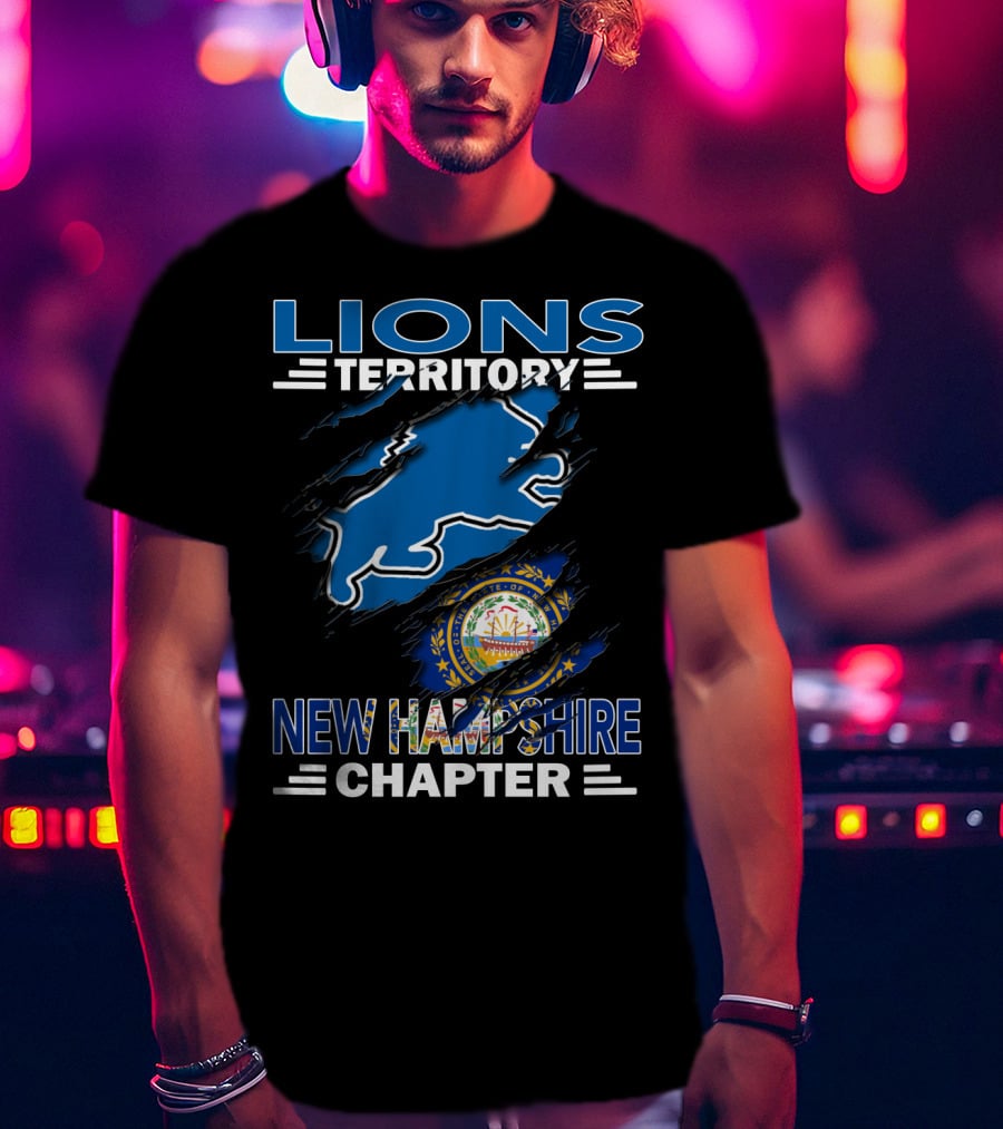 Lions Territory New Hampshire Chapter State Emblem T-Shirt