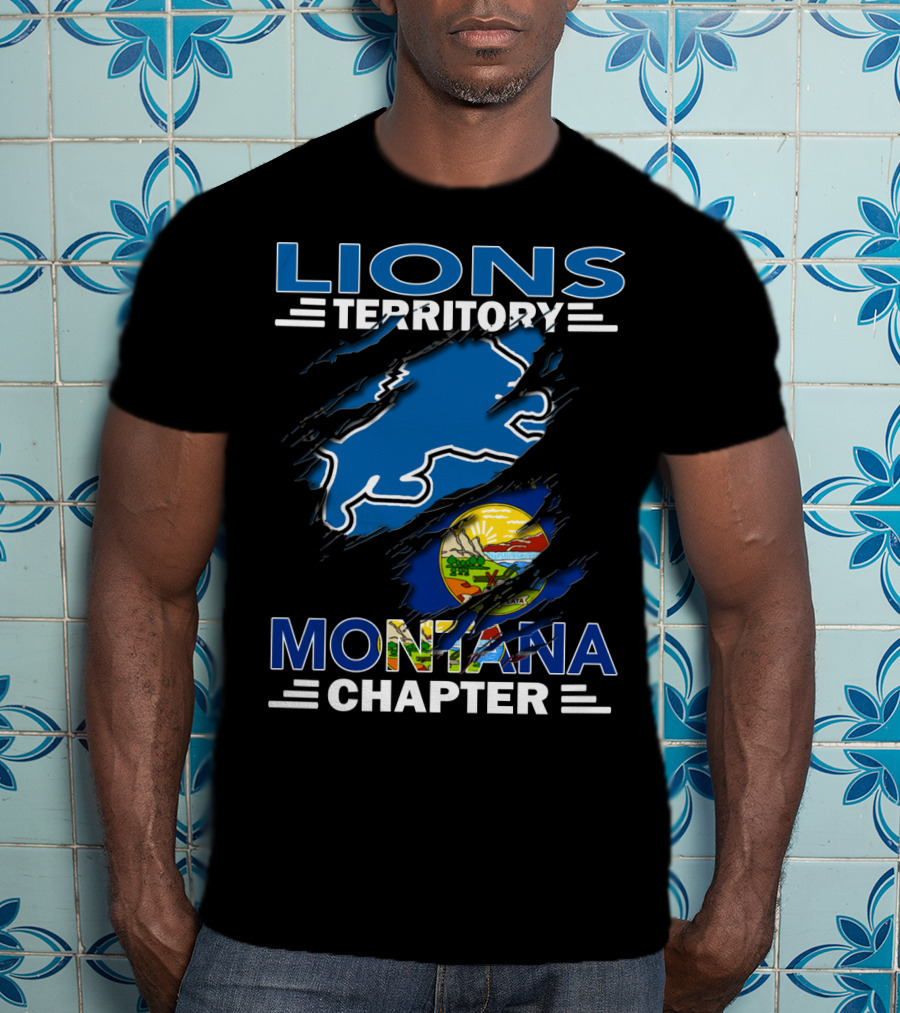 Lions Territory Montana Chapter State Pride Emblem T-Shirt