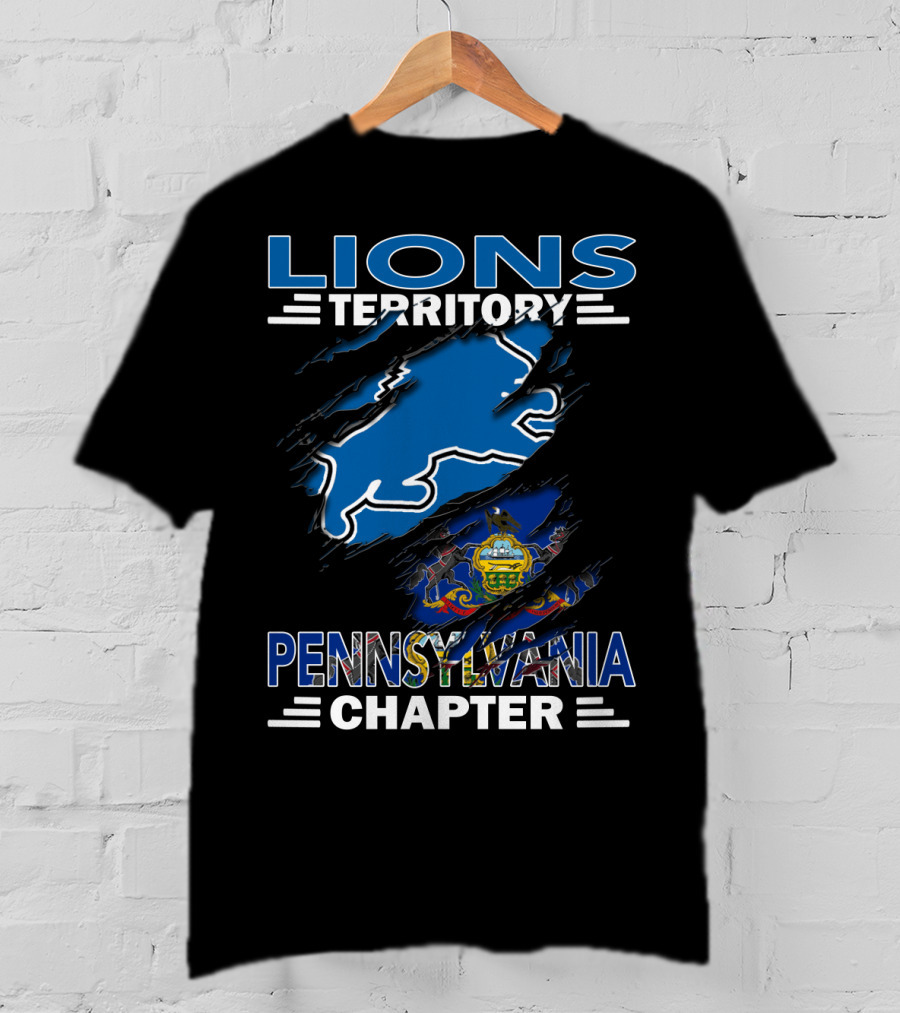 Lions Territory Pennsylvania Chapter State Pride Emblem T-Shirt