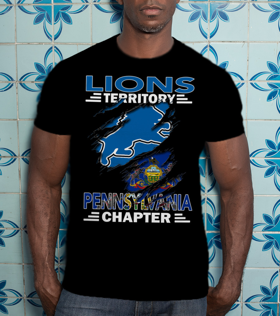 Lions Territory Pennsylvania Chapter State Pride Emblem T-Shirt