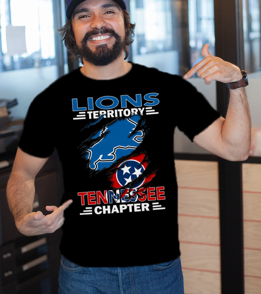 Lions Territory Tennessee Chapter Rip Through State Flag T-Shirt