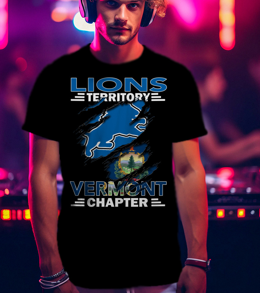 Lions Territory Vermont Chapter State Pride Emblem T-Shirt