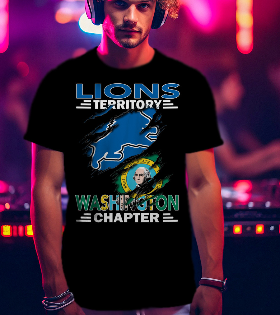 Lions Territory Washington Chapter Seal Of The State T-Shirt