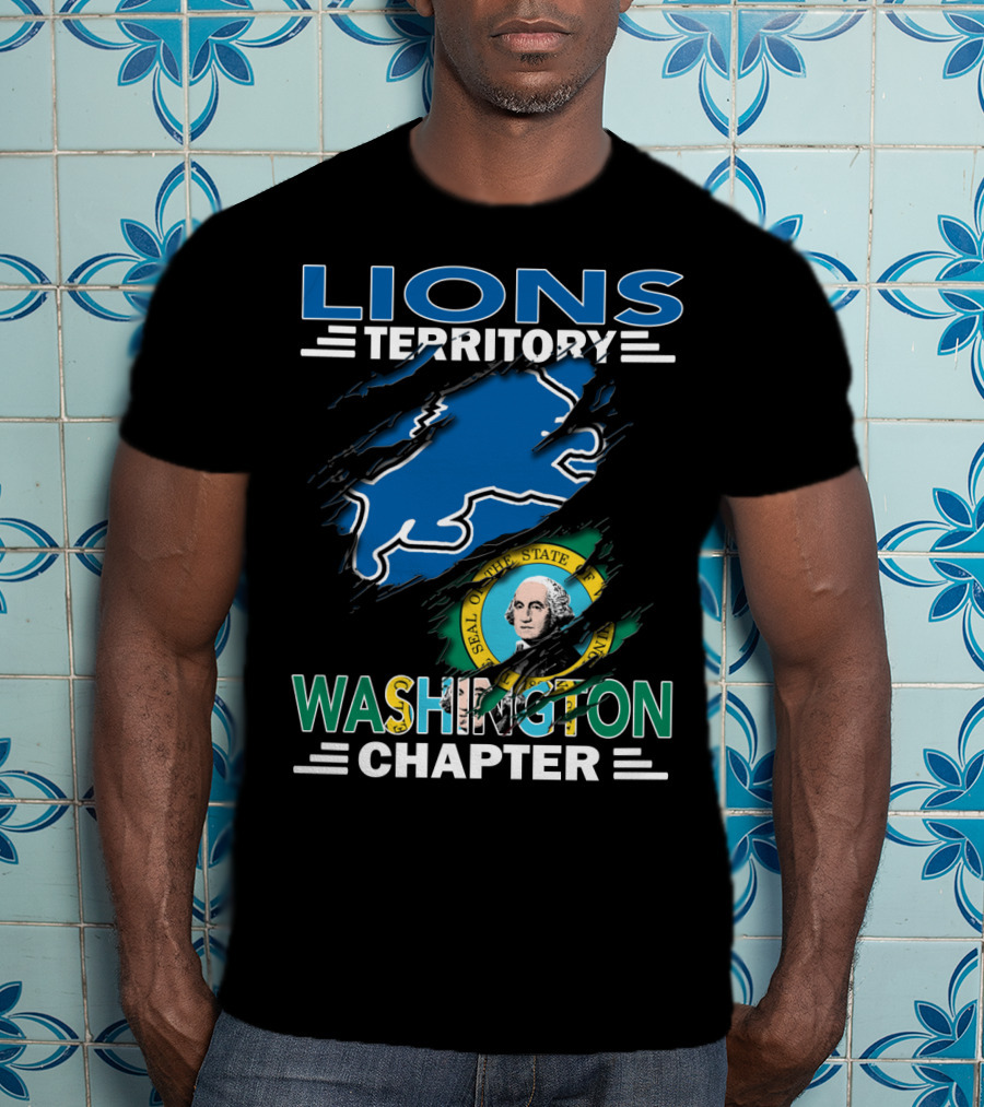 Lions Territory Washington Chapter Seal Of The State T-Shirt