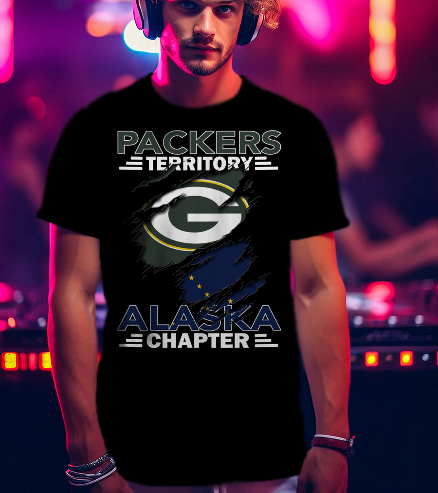 Packers Territory Alaska Chapter Green Bay Logo And Alaska Flag T-Shirt