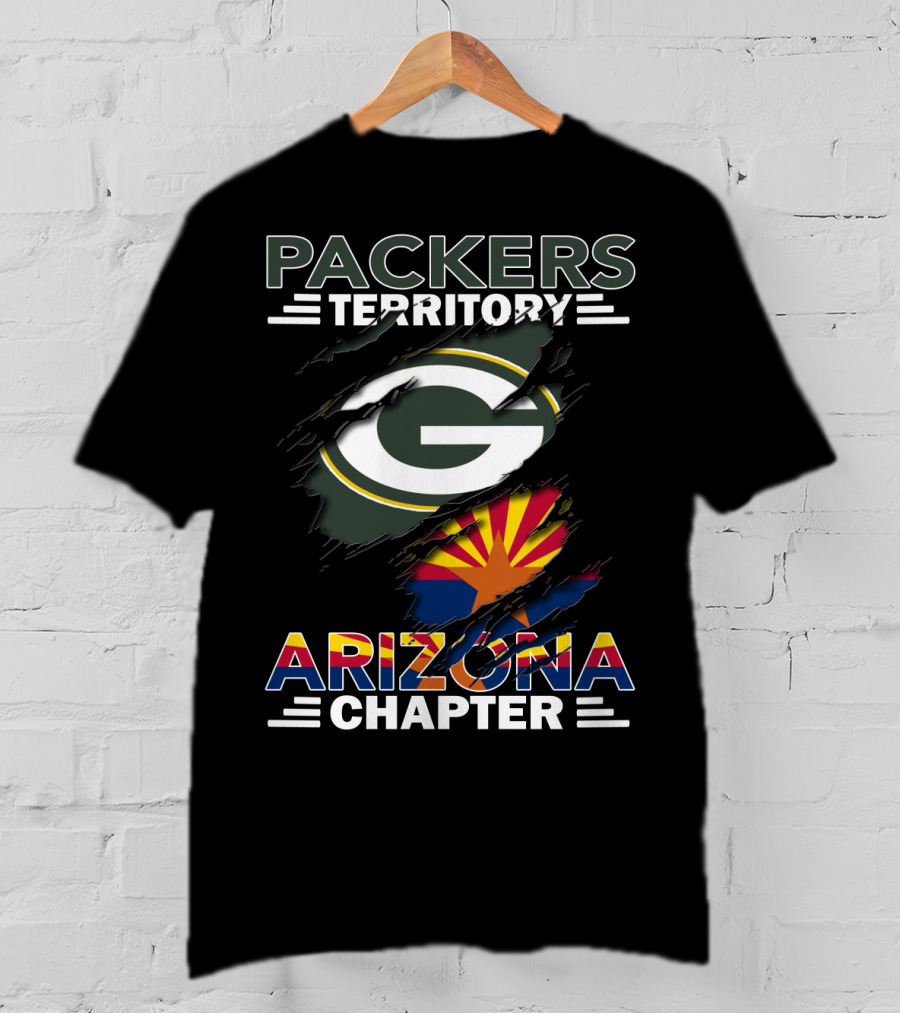 Packers Territory Arizona Chapter Green Bay Packers Logo Arizona Flag T-Shirt
