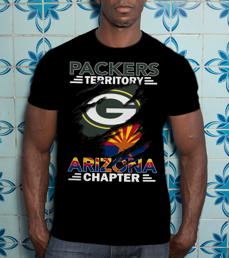 Packers Territory Arizona Chapter Green Bay Packers Logo Arizona Flag T-Shirt