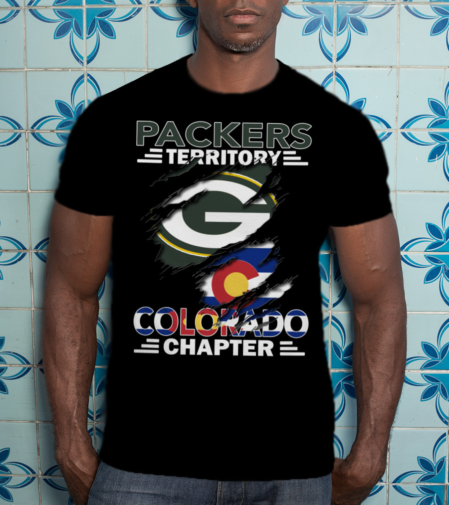 Packers Territory Colorado Chapter Green Bay Colorado Flag T-Shirt