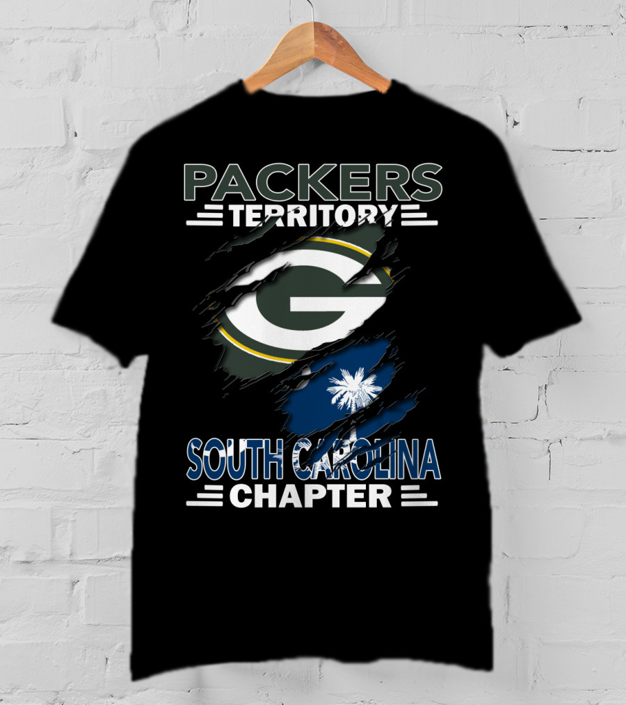 Packers Territory South Carolina Chapter Green Bay Packers Logo And South Carolina Flag T-Shirt