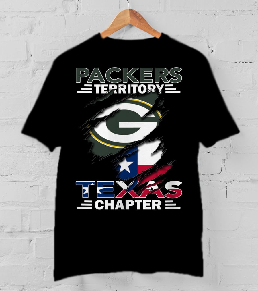 Packers Territory Texas Chapter Green Bay Icon And Lone Star T-Shirt