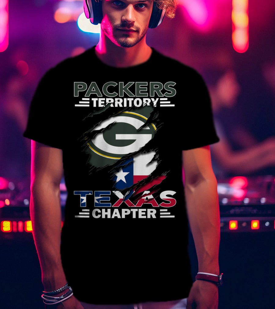 Packers Territory Texas Chapter Green Bay Icon And Lone Star T-Shirt