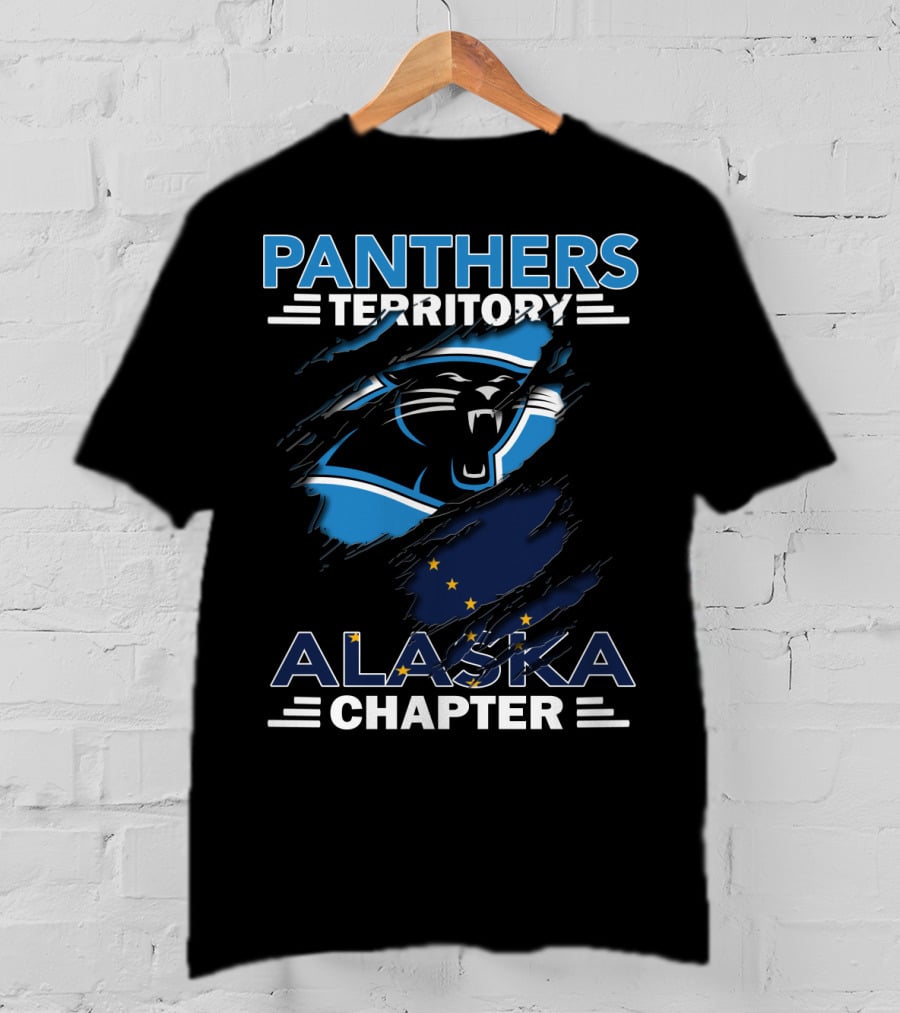 Panthers Territory Alaska Chapter Carolina Logo With Alaska Flag Elements T-Shirt