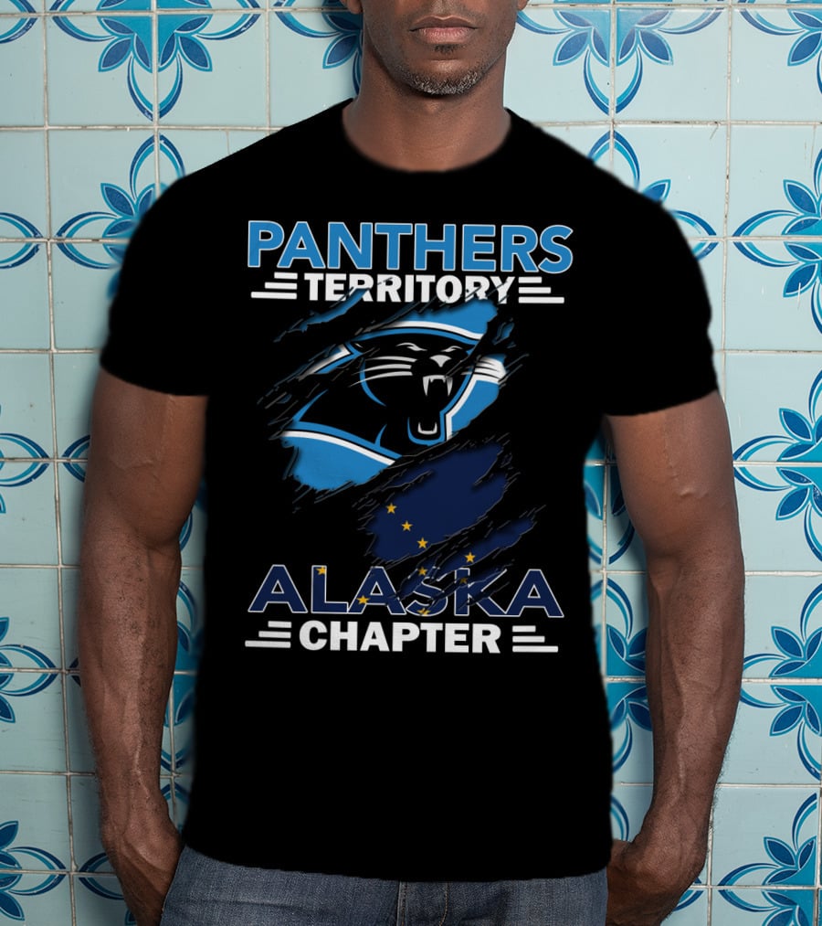 Panthers Territory Alaska Chapter Carolina Logo With Alaska Flag Elements T-Shirt