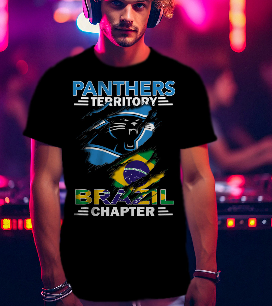 Panthers Territory Brazil Chapter Flag And Panther T-Shirt