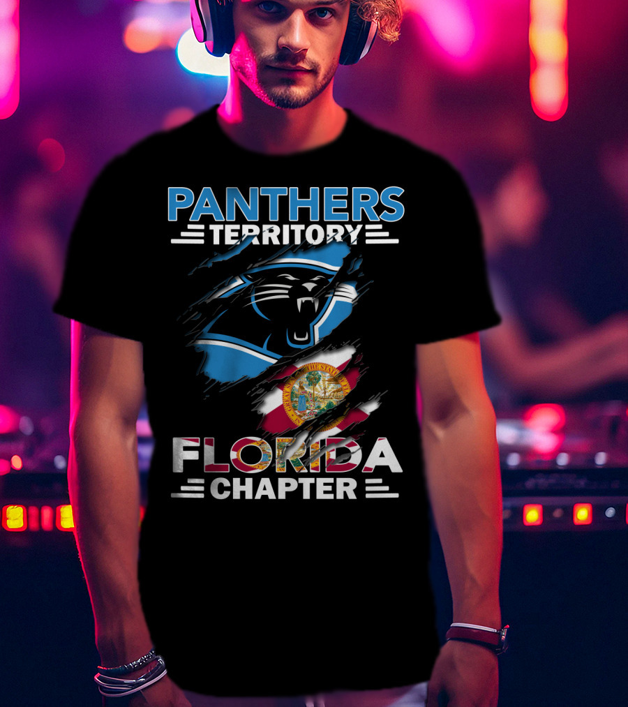 Panthers Territory Florida Chapter Logo With State Flag Elements T-Shirt