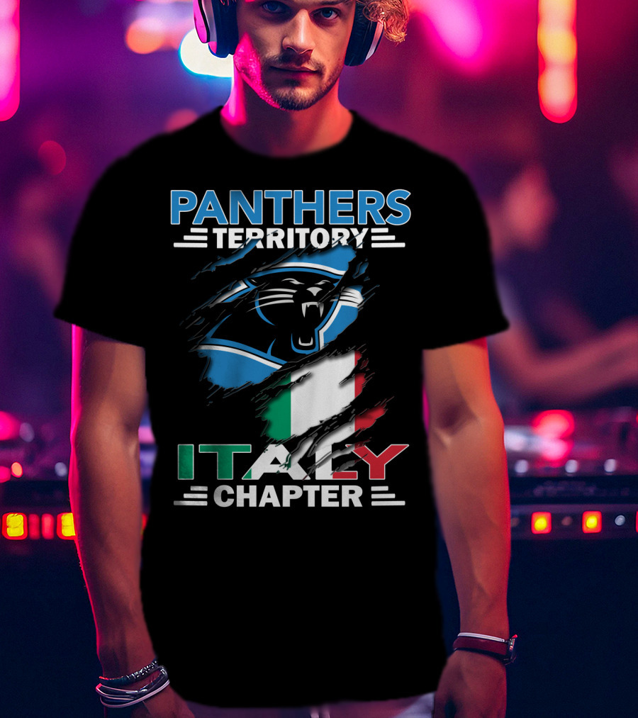 Panthers Territory Italy Chapter Flag-Themed T-Shirt
