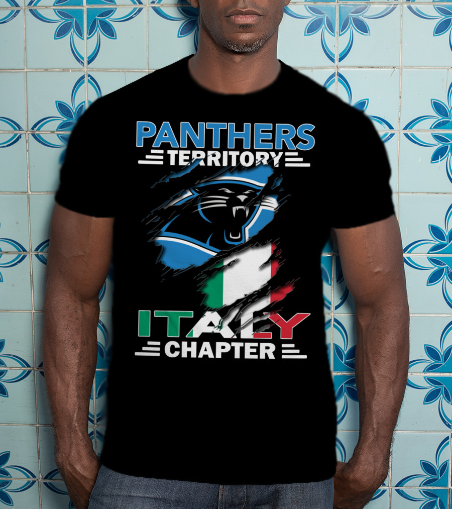 Panthers Territory Italy Chapter Flag-Themed T-Shirt