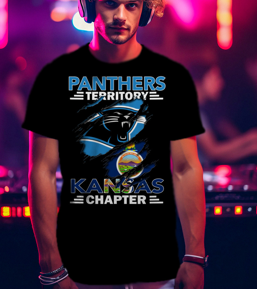 Panthers Territory Kansas Chapter Blue And Black Claw T-Shirt