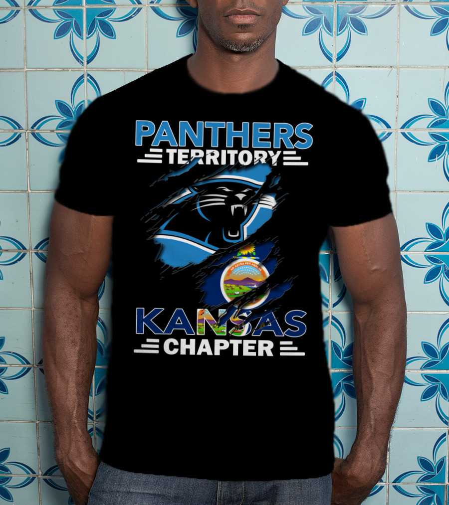 Panthers Territory Kansas Chapter Blue And Black Claw T-Shirt