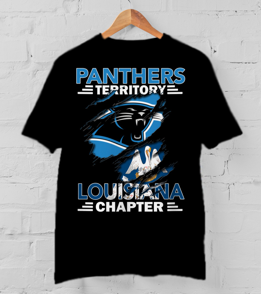 Panthers Territory Louisiana Chapter With Iconic Panther Logo And State T-Shirt