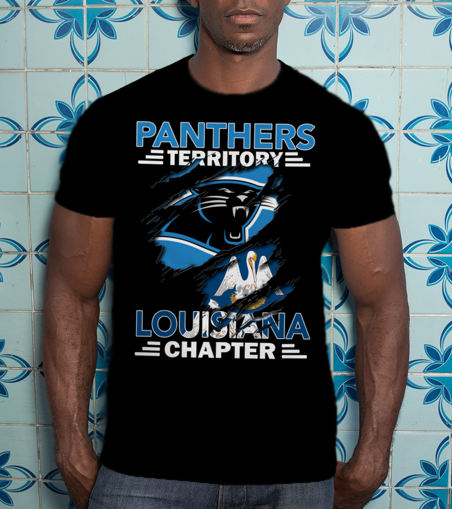 Panthers Territory Louisiana Chapter With Iconic Panther Logo And State T-Shirt