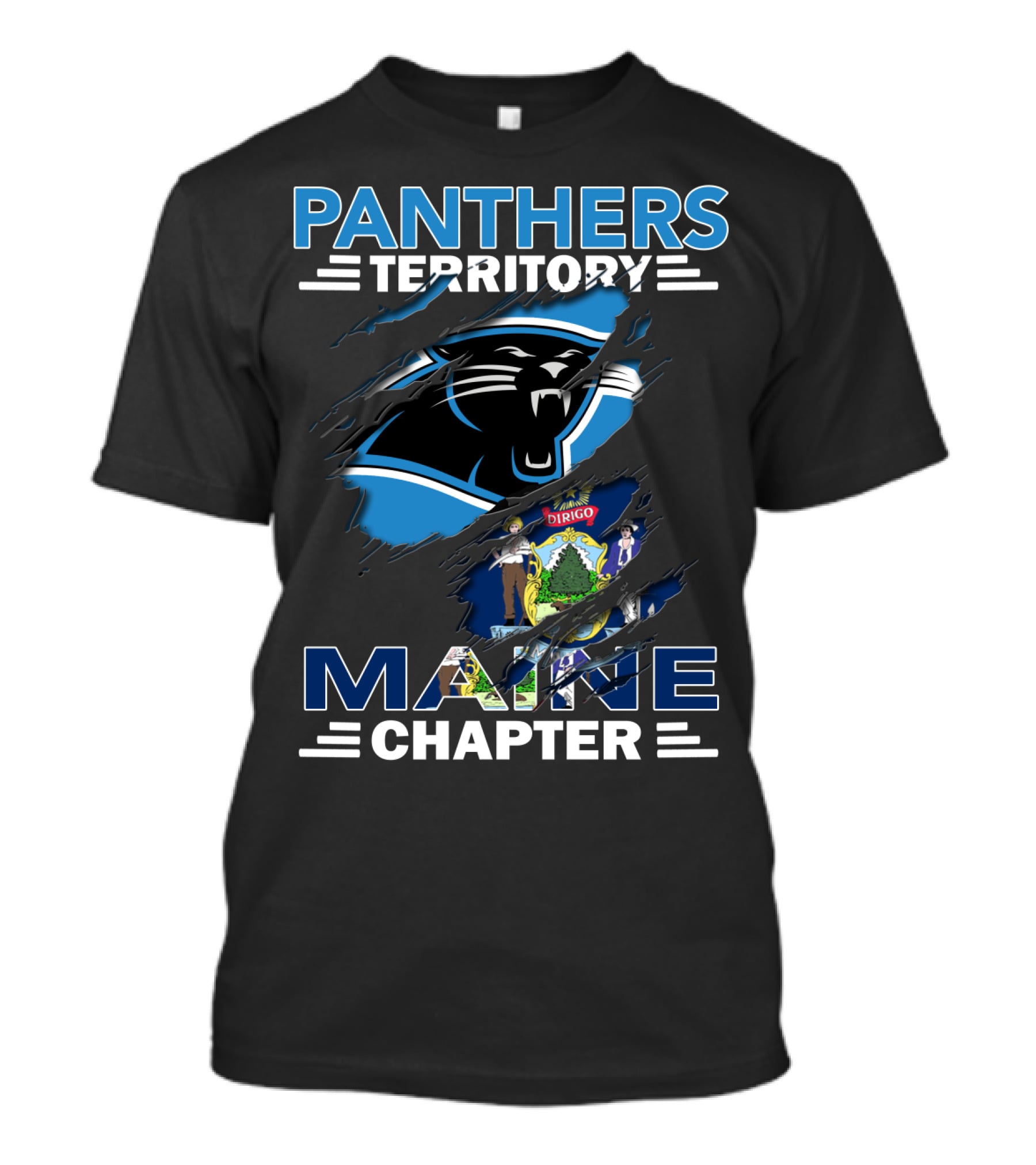Panthers Territory Maine Chapter Flag Emblem T-Shirt