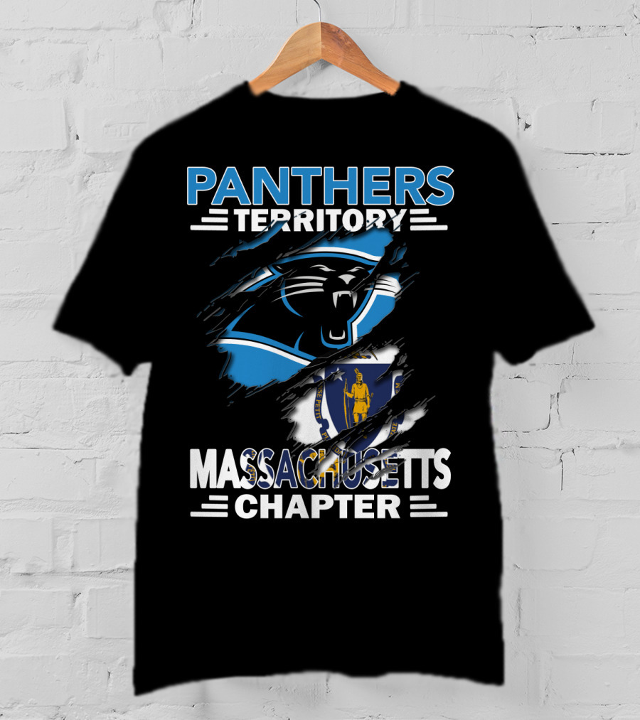 Panthers Territory Massachusetts Chapter NFL Fan Club Badge T-Shirt