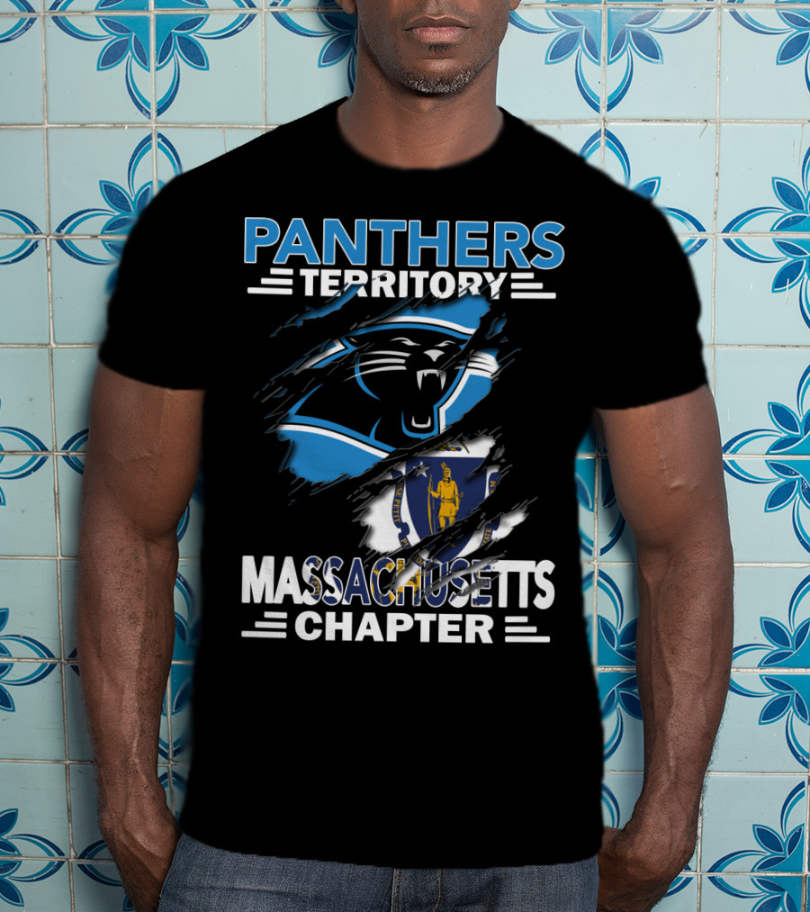 Panthers Territory Massachusetts Chapter NFL Fan Club Badge T-Shirt