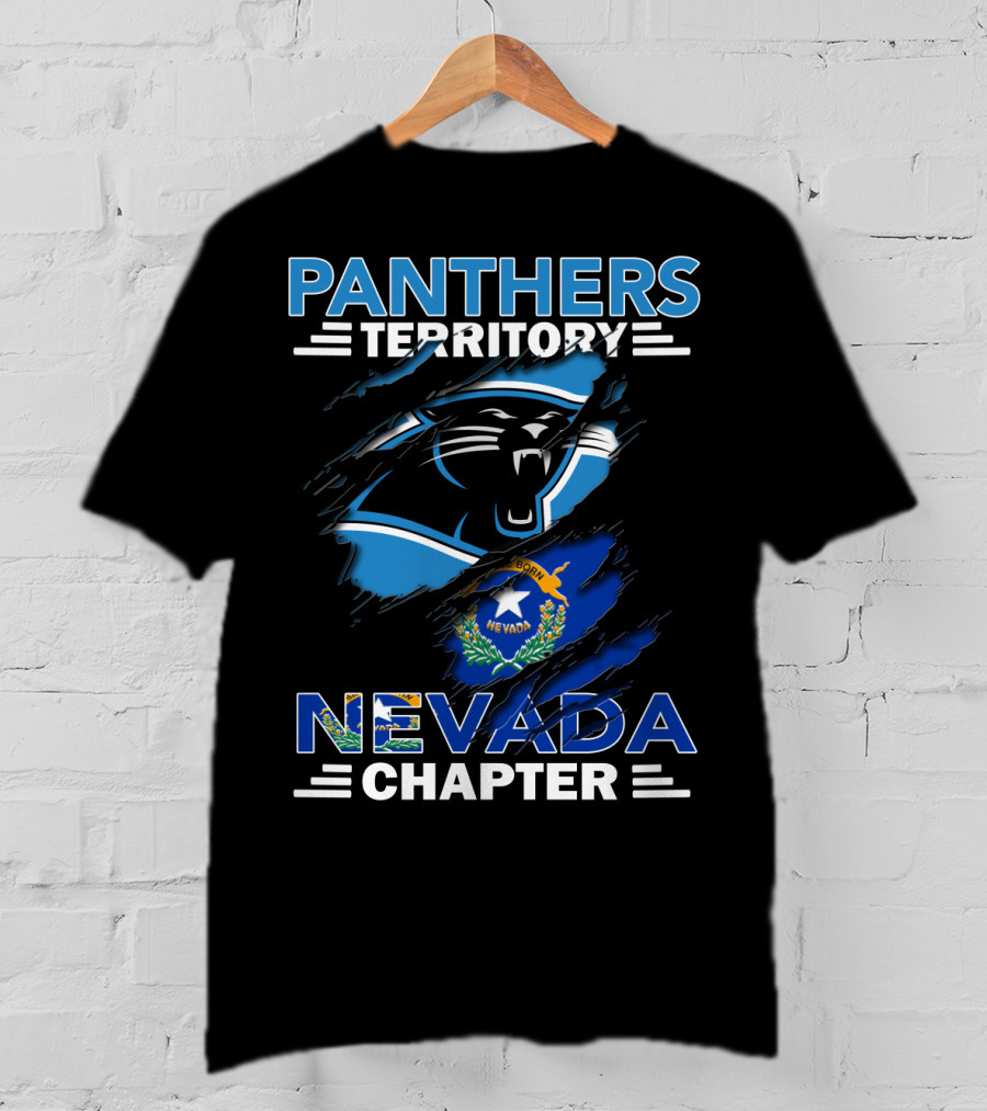Panthers Territory Nevada Chapter Logo With Nevada State Flag T-Shirt