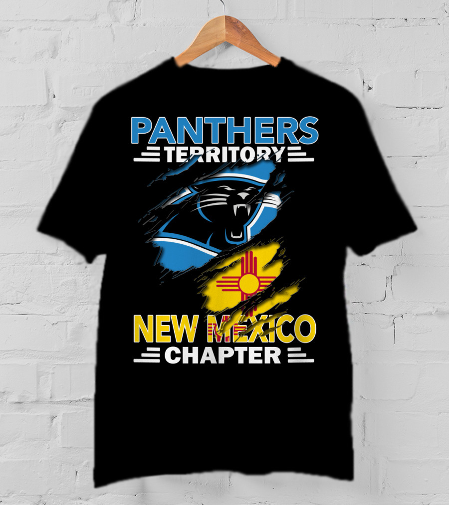 Panthers Territory New Mexico Chapter Zia Symbol Blue Black Panther T-Shirt