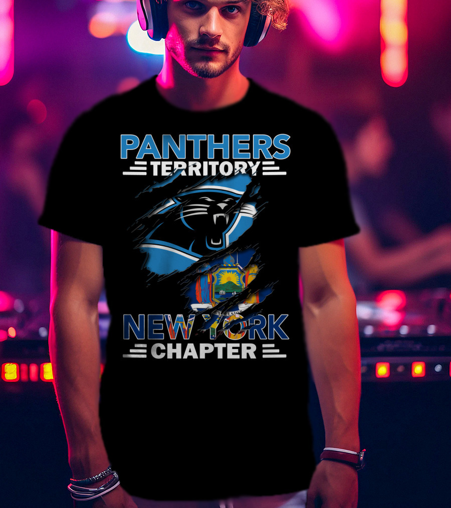 Panthers Territory New York Chapter State Flag T-Shirt