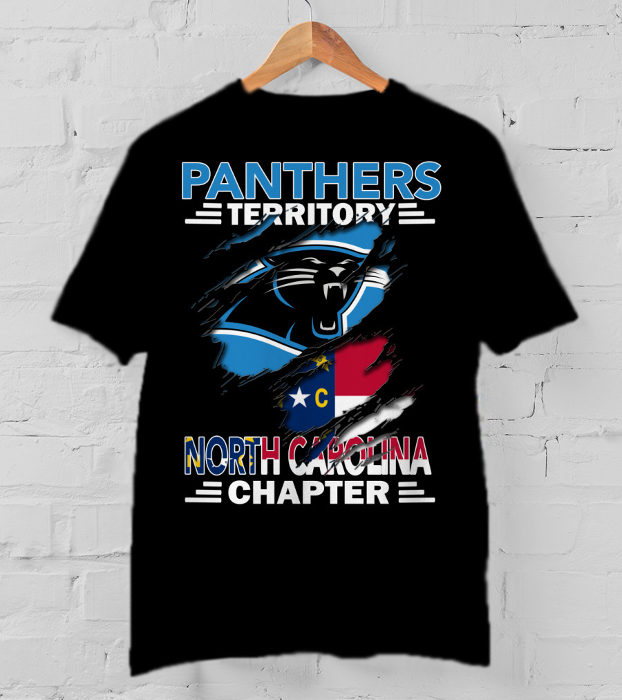 Panthers Territory North Carolina Chapter Flag And Logo Integration T-Shirt