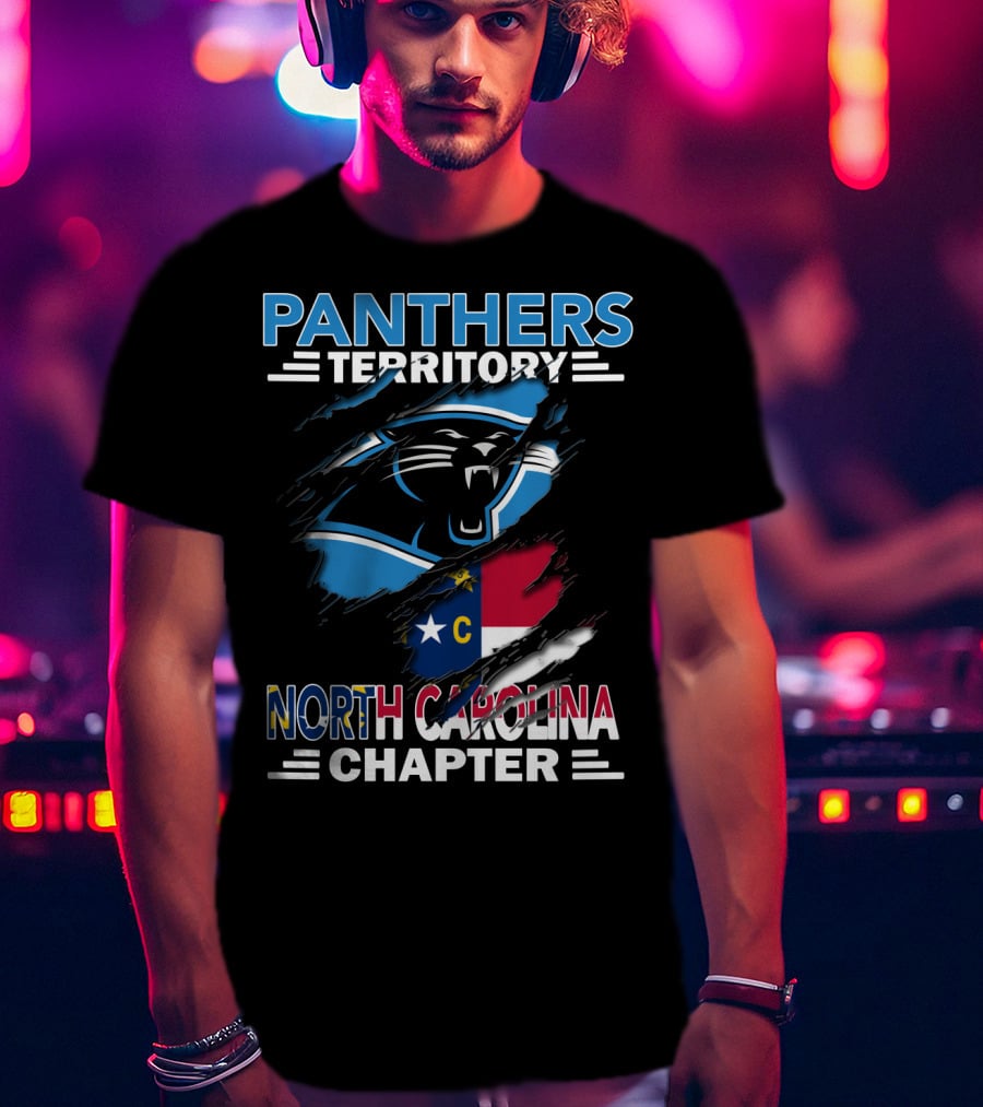 Panthers Territory North Carolina Chapter Flag And Logo Integration T-Shirt