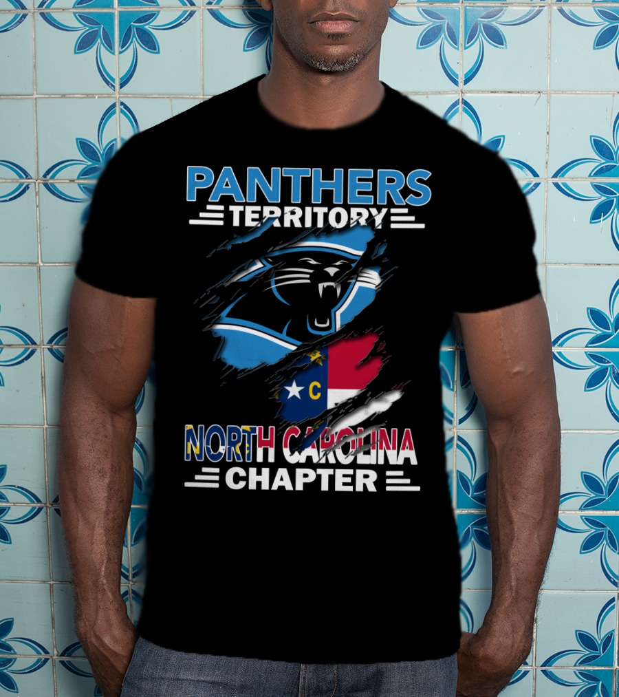 Panthers Territory North Carolina Chapter Flag And Logo Integration T-Shirt