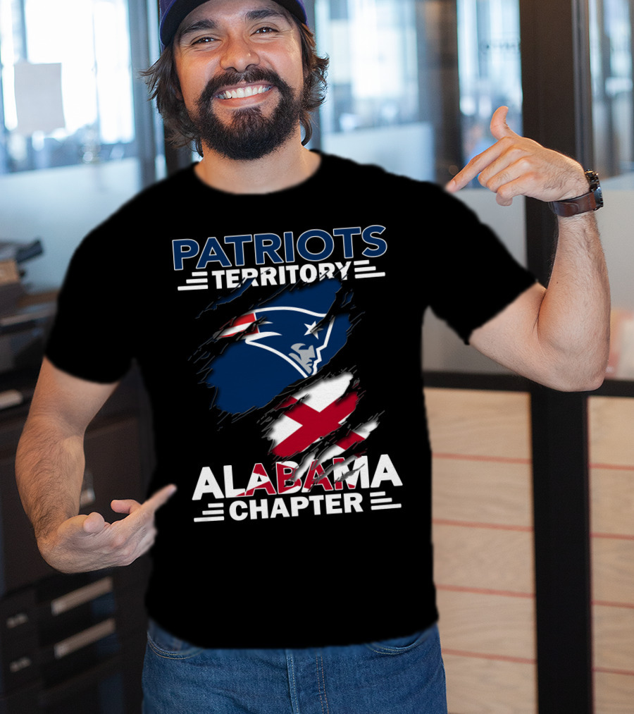 Patriots Territory Alabama Chapter Logo Symbol Connection Patriots Football NFL Alabama State T-Shirt