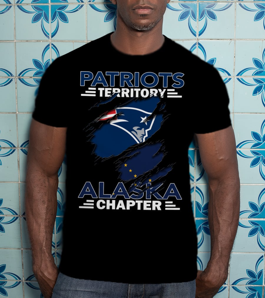 Patriots Territory Alaska Chapter New England Patriots Alaska Flag T-Shirt