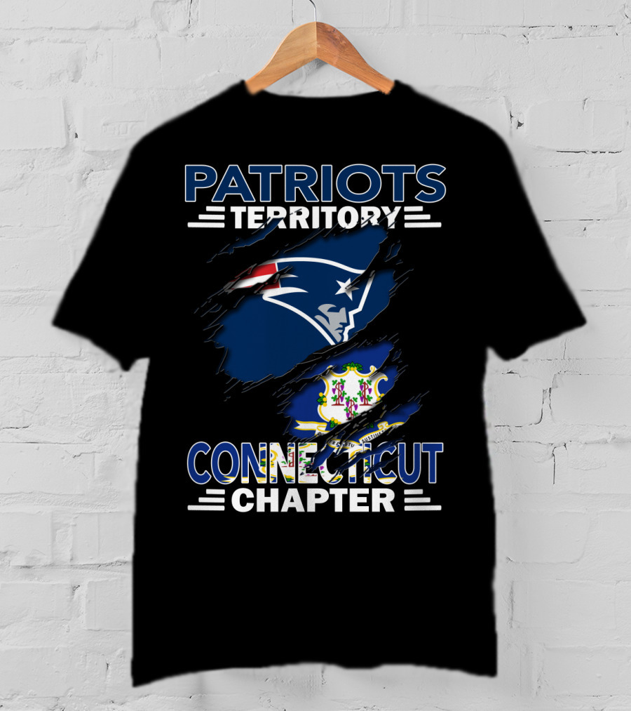 Patriots Territory Connecticut Chapter Logo With State Flag T-Shirt