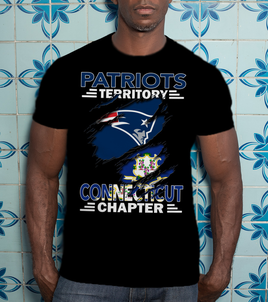 Patriots Territory Connecticut Chapter Logo With State Flag T-Shirt