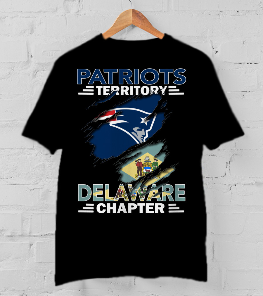 Patriots Territory Delaware Chapter New England Football Fan Flag Edition T-Shirt