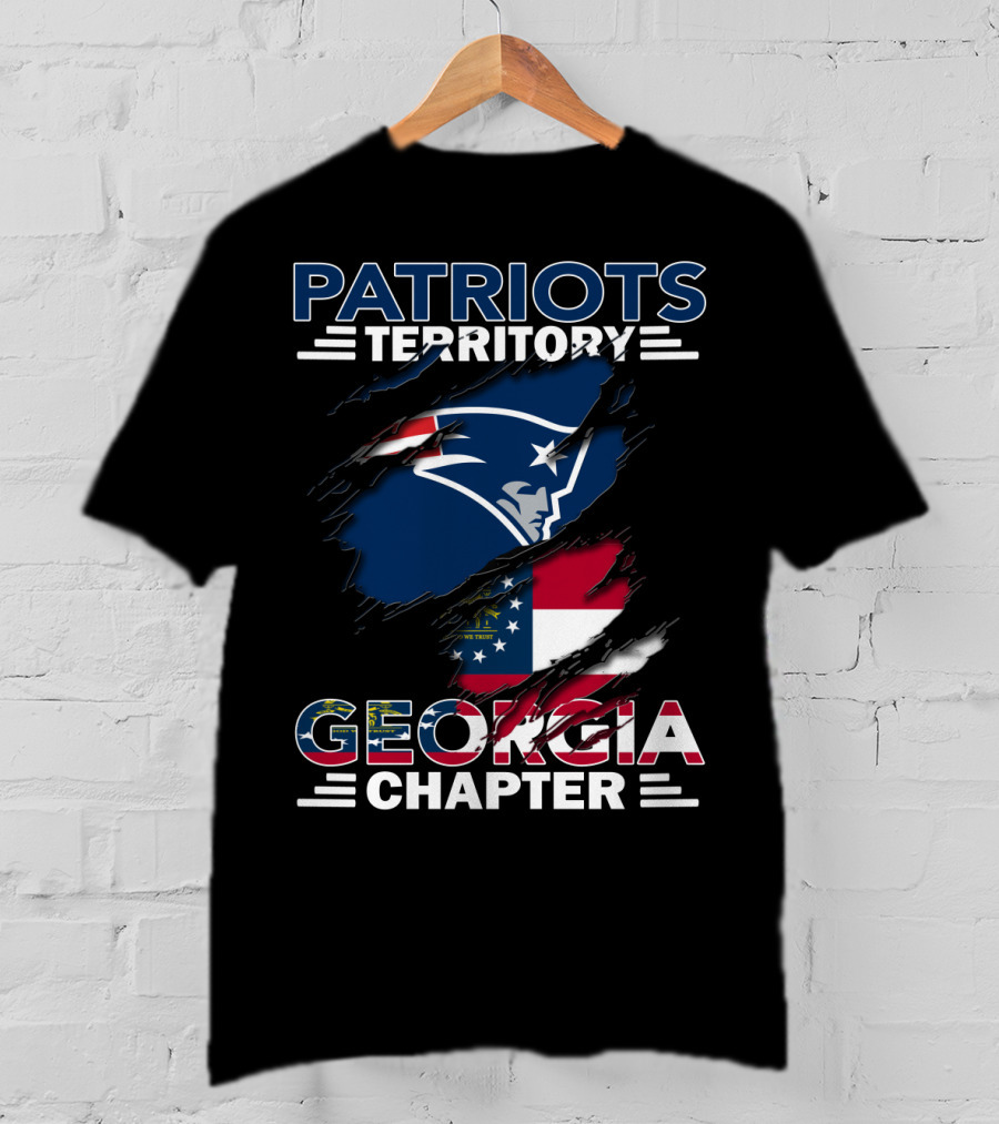 Patriots Territory Georgia Chapter New England Flag Fusion T-Shirt