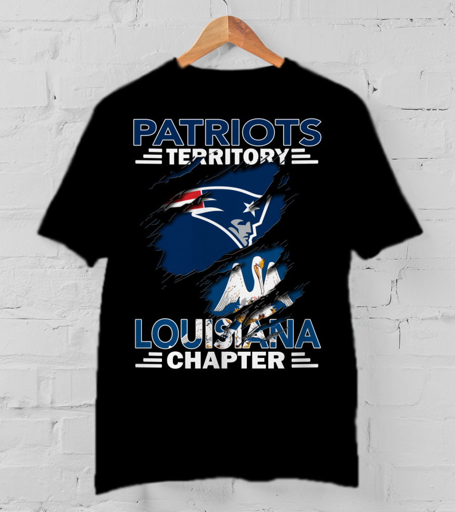 Patriots Territory Louisiana Chapter New England Patriots Louisiana State Fan Club T-Shirt