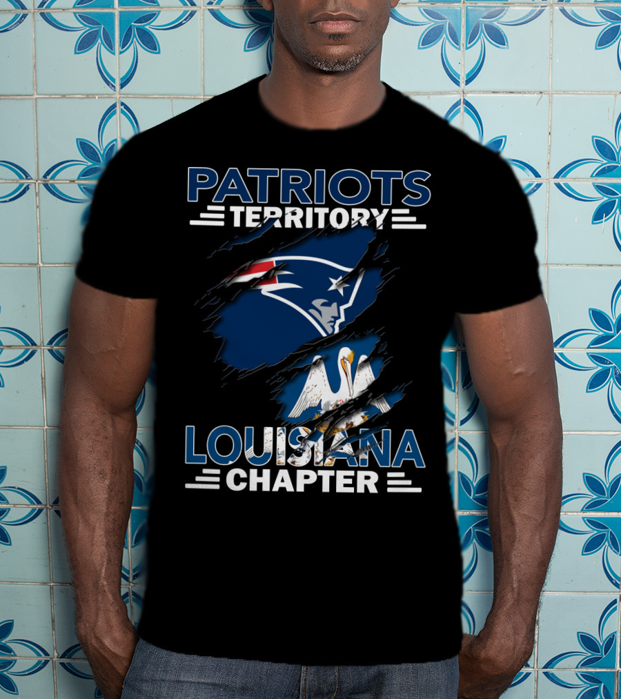 Patriots Territory Louisiana Chapter New England Patriots Louisiana State Fan Club T-Shirt